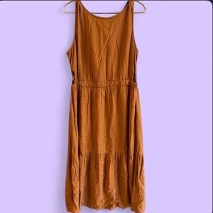 Sincerely Jules Rust Midi light weight sleeveless Dress